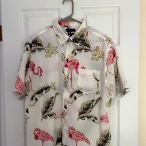 Croft & Barrow Tropical Flamingo Shirt
